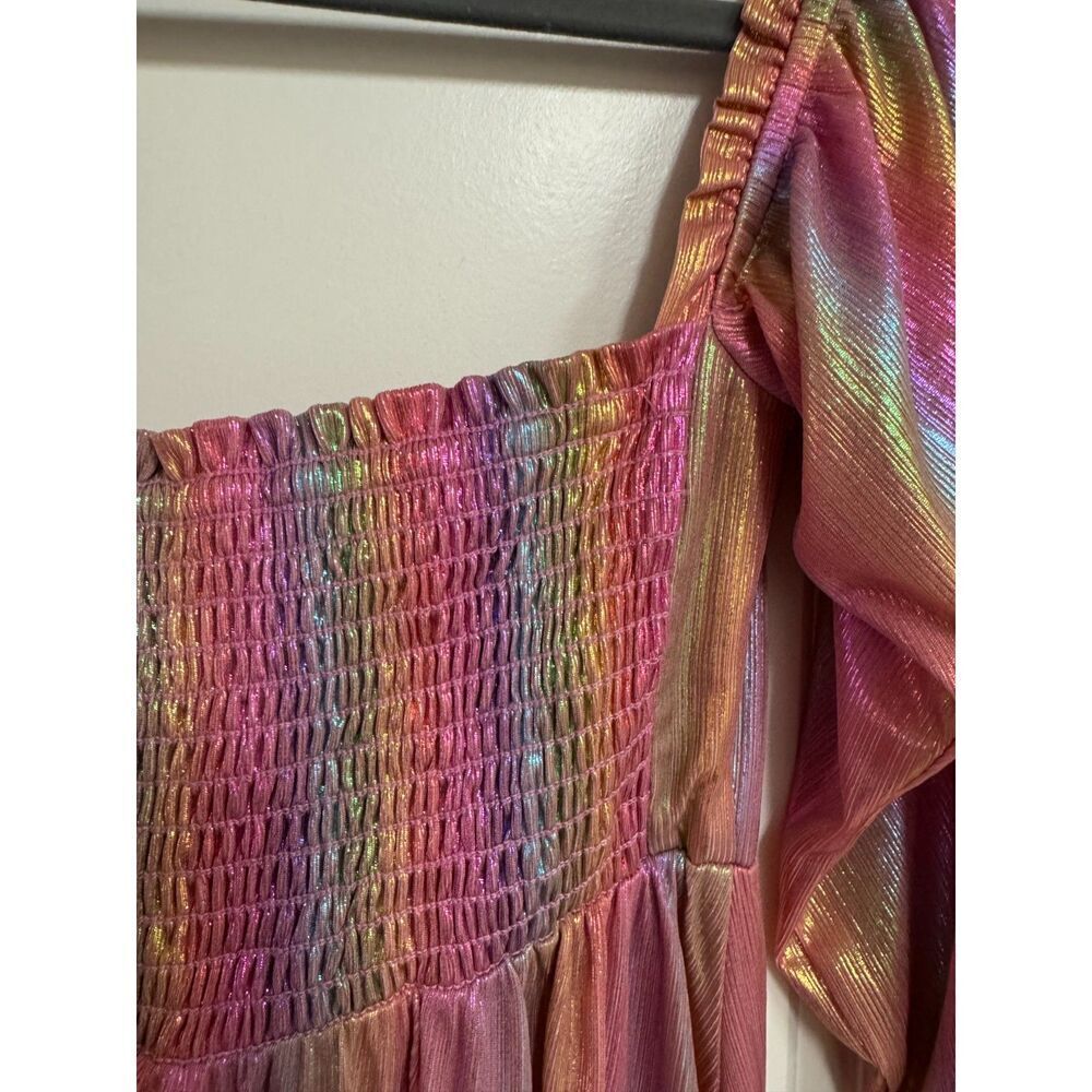 Show Me Your Mumu Downtown Rainbow Pink Tunic Mini Dress Size Small Women's - Picture 6 of 9